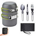 Mingchan Camping Cookware Mess Kit Portable Folding Camping Cooking Pan Pot Set for Backpacking Outdoor Hiking
