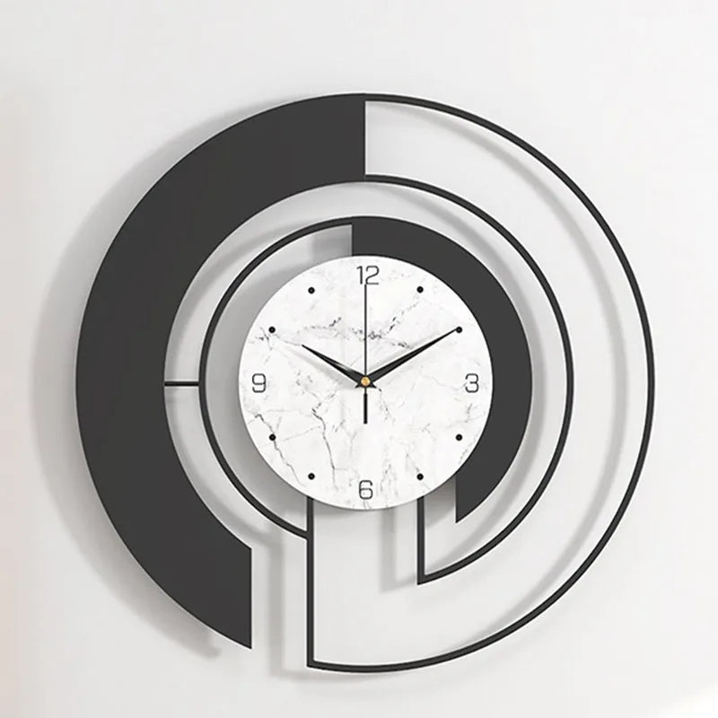 Gold Wall Clock, Decorative Art for Living Room & Entrance, Metal Frame Silent Non-Ticking Home Decor Clock, Timeless Design