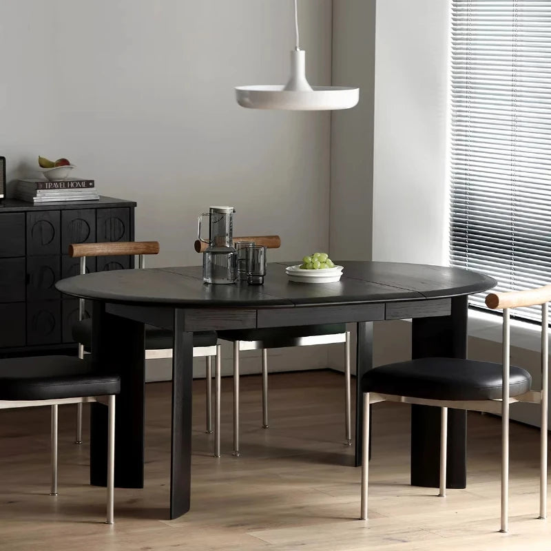 Restaurant Round Dining Table Modern Living Room Lounge Wood Nordic Dining Table Folding High Mesas De Comedor Home Furniture