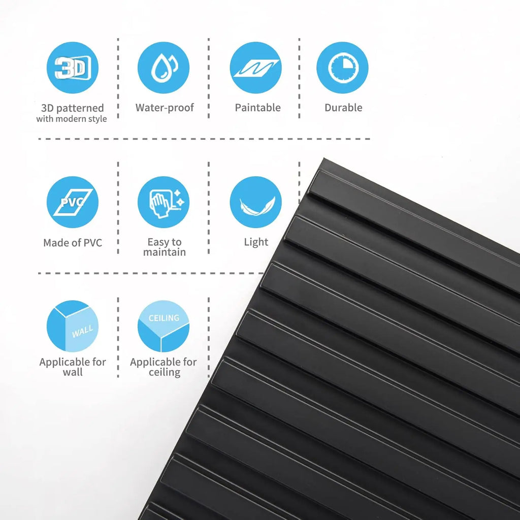 3D Wall Panels for Interior Wall Decor, 11.8''x11.8'' Modern Decorative Wall Panels for Living Room, Lobby, Office, 30Pack ﻿
