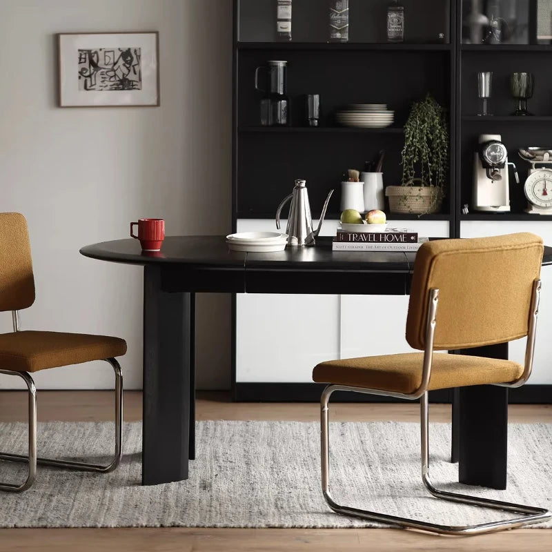 Restaurant Round Dining Table Modern Living Room Lounge Wood Nordic Dining Table Folding High Mesas De Comedor Home Furniture