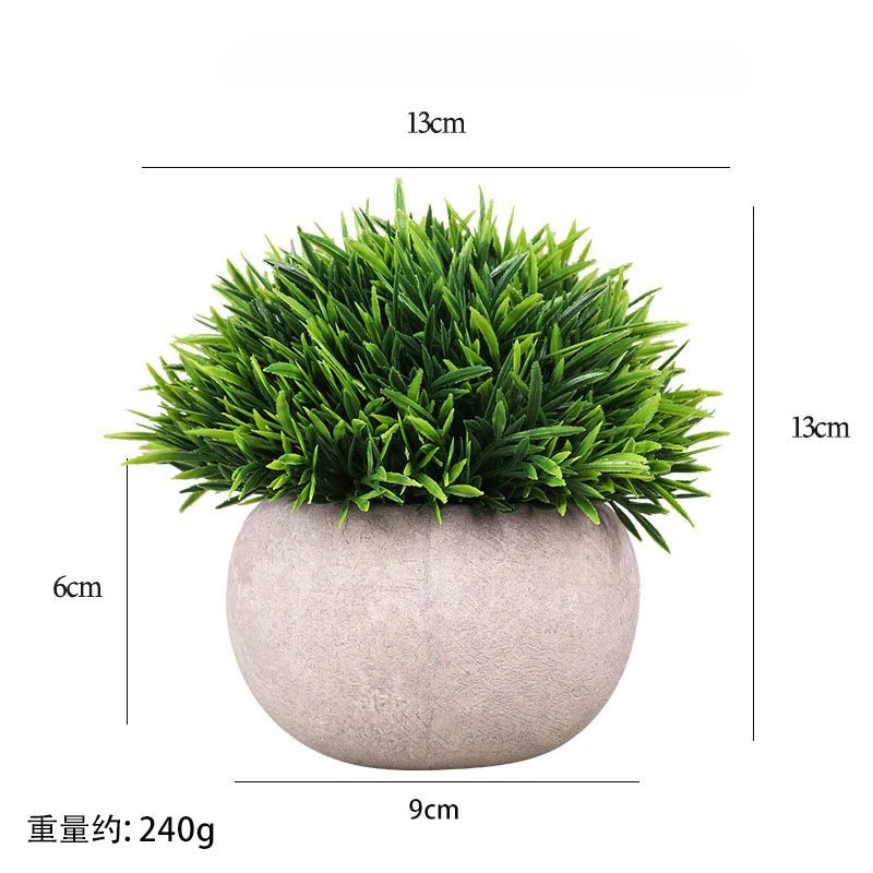 Artificial Green Plants Flower Pot Grass Model Simulation Fake Potted Plant Combinations Outdoor Scene Decorations Home Decor