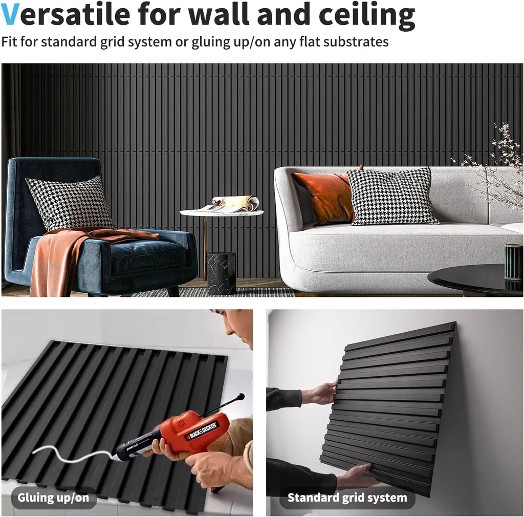 3D Wall Panels for Interior Wall Decor, 11.8''x11.8'' Modern Decorative Wall Panels for Living Room, Lobby, Office, 30Pack ﻿