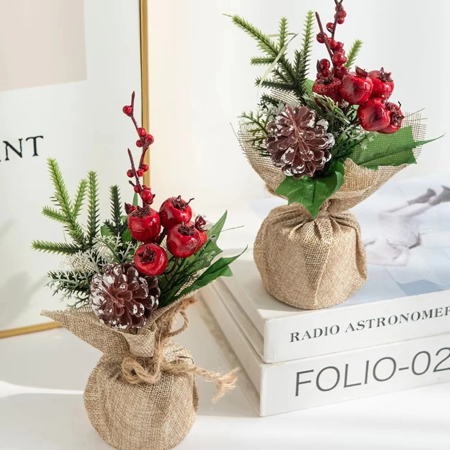 Artificial Plants Flowers Home Living Room Festival Outdoor Garden Wedding Decor Christmas Tree Wreath Potting DIY Gift Art Wall