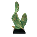 Decorative Feather Decor Feather Ornament Sculpture Decorative Table Accent with Fine Carving Elegant Home Office Room