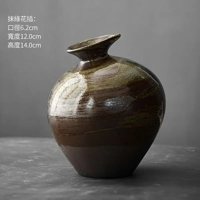 Vintage Japanese Ceramic Vases Living Room Desktop Ornaments Crafts Hydroponic Flower Containers Ceramic Vases Home Decoration