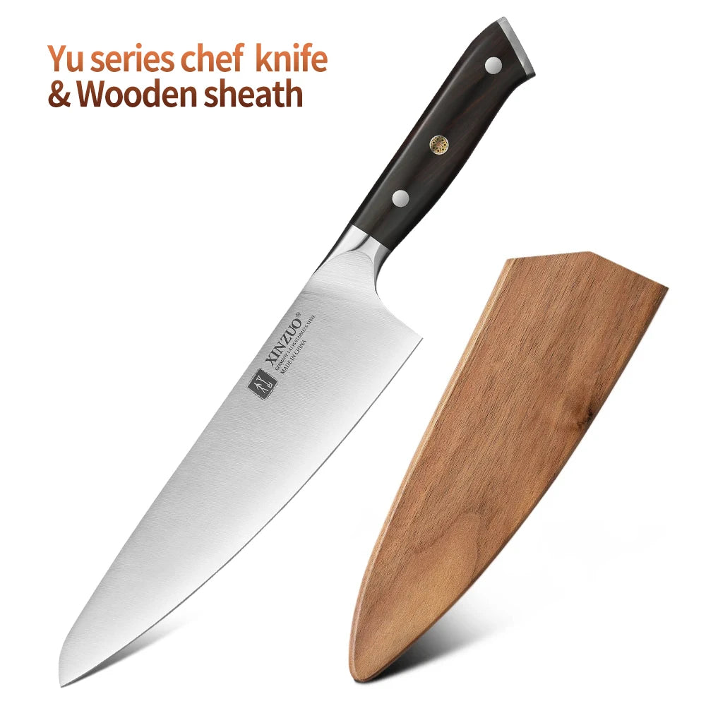 XINZUO 8.3 inch Chef Knife German 1.4116 Steel Profesional Kitchen Knives Kitchen Tools for Vegetable Fruit Cutting Slicing
