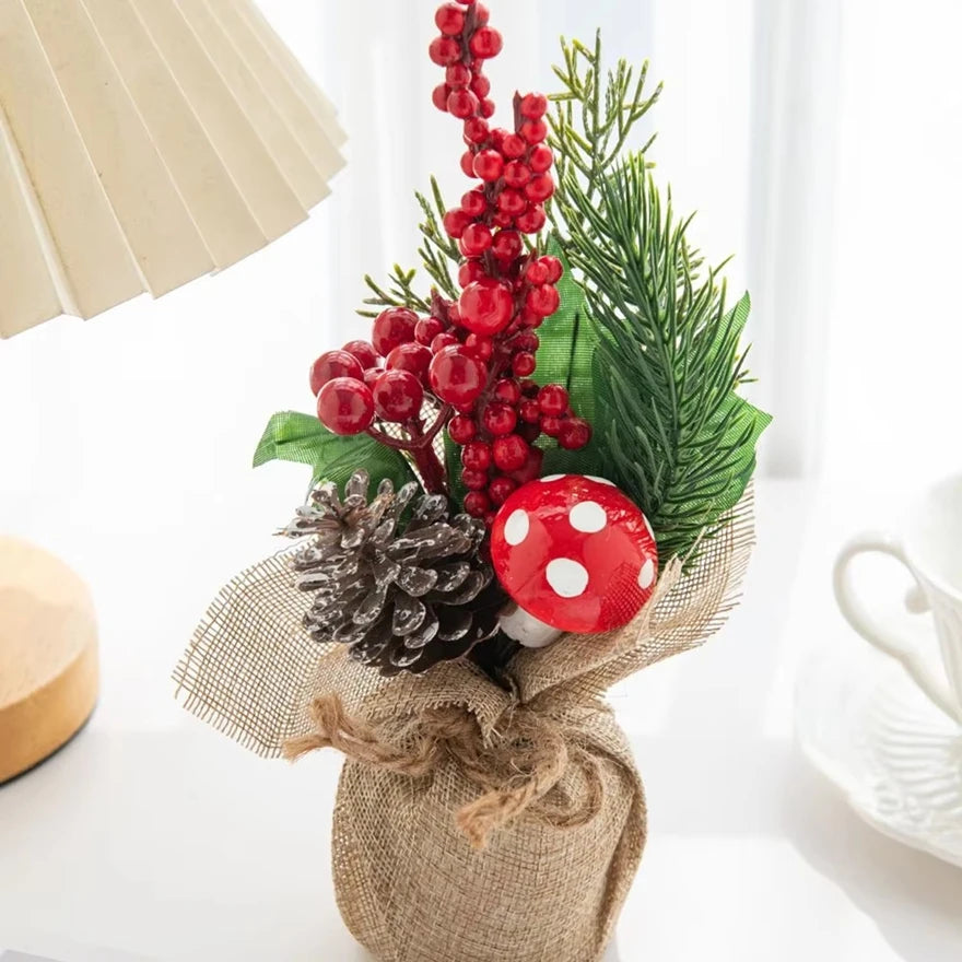 Artificial Plants Flowers Home Living Room Festival Outdoor Garden Wedding Decor Christmas Tree Wreath Potting DIY Gift Art Wall