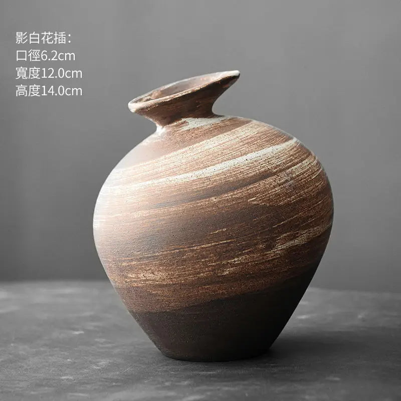 Vintage Japanese Ceramic Vases Living Room Desktop Ornaments Crafts Hydroponic Flower Containers Ceramic Vases Home Decoration