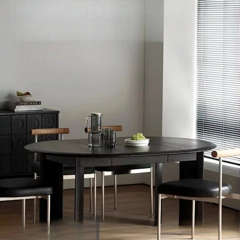 Restaurant Round Dining Table Modern Living Room Lounge Wood Nordic Dining Table Folding High Mesas De Comedor Home Furniture