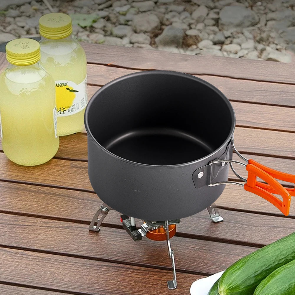 Camping Cookware Outdoor Cooking Folding Pot Aluminium Alloy Equipment Pot Travel Utensils Kitchen Hiking Picnic Barbecue
