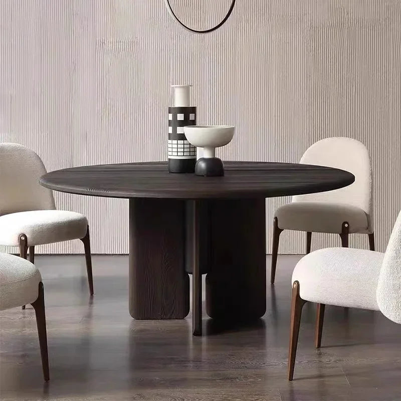 Living Room Nordic Dining Tables Reception Round Party Restaurant Dining Tables Read Books Wooden Home Furniture A Mesa MHCZ