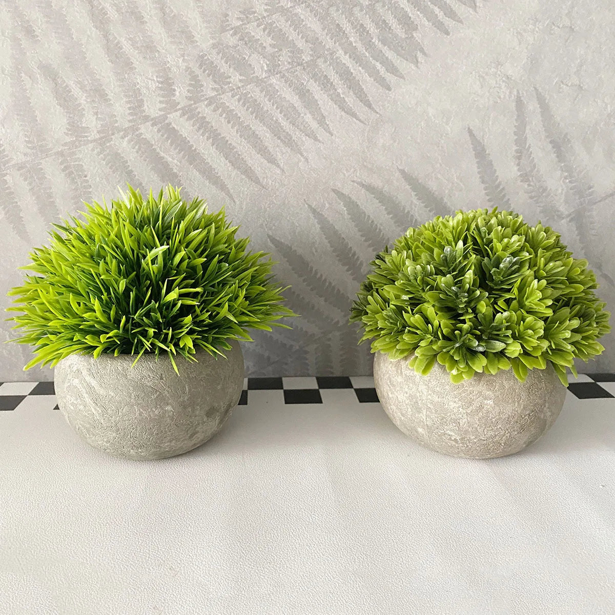 Artificial Green Plants Flower Pot Grass Model Simulation Fake Potted Plant Combinations Outdoor Scene Decorations Home Decor