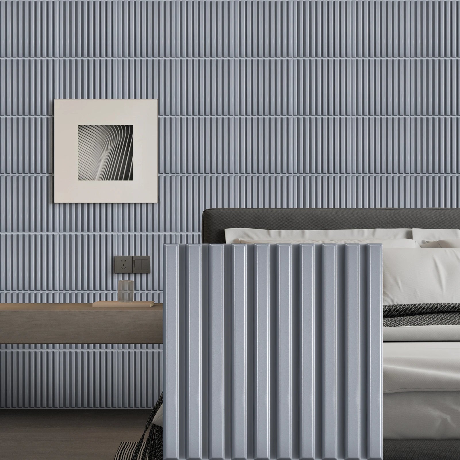3D Wall Panels for Interior Wall Decor, 11.8''x11.8'' Modern Decorative Wall Panels for Living Room, Lobby, Office, 30Pack ﻿