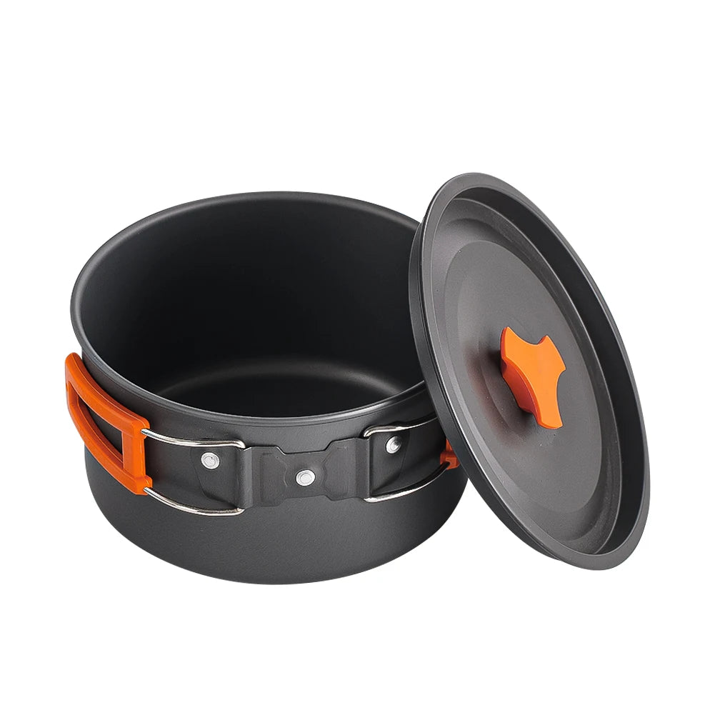 Camping Cookware Outdoor Cooking Folding Pot Aluminium Alloy Equipment Pot Travel Utensils Kitchen Hiking Picnic Barbecue
