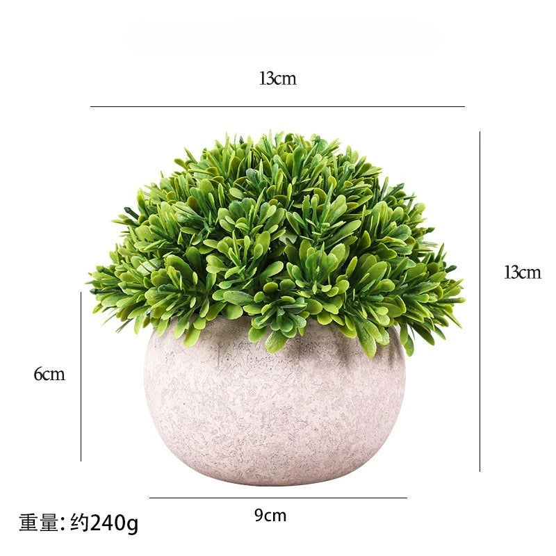 Artificial Green Plants Flower Pot Grass Model Simulation Fake Potted Plant Combinations Outdoor Scene Decorations Home Decor