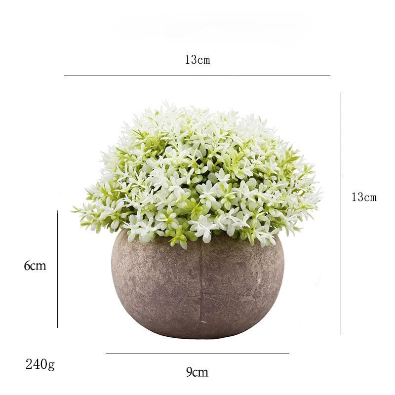 Artificial Green Plants Flower Pot Grass Model Simulation Fake Potted Plant Combinations Outdoor Scene Decorations Home Decor
