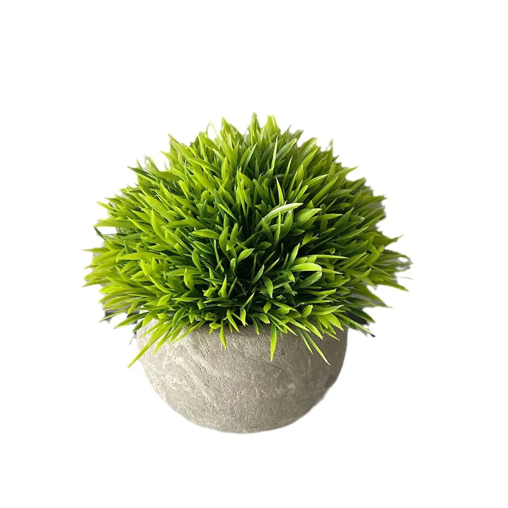 Artificial Green Plants Flower Pot Grass Model Simulation Fake Potted Plant Combinations Outdoor Scene Decorations Home Decor