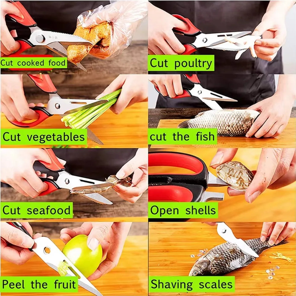 Kitchen Shears Heavy Duty Kitchen Scissors with Holder for Meat/Vegetables/BBQ/HerbsKitchen Accessories Cooking Tools