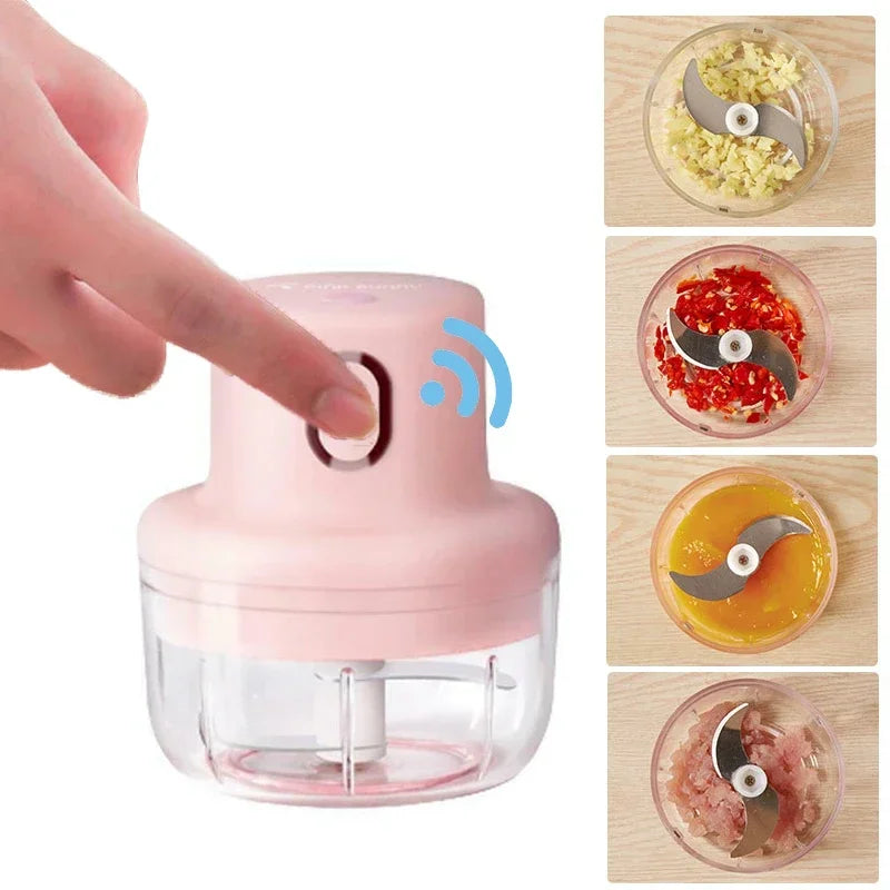 Kitchen Accessories, Manual Food Chopper, Garlic Press, Garlic Crusher, Garlic Puller, Cutter for Meat, Fruit and Vegetable