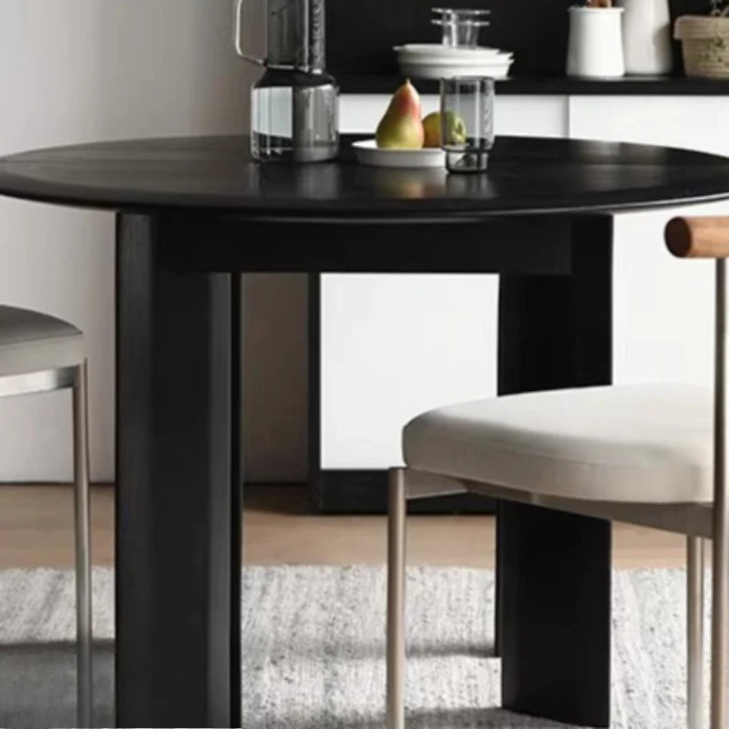 Restaurant Round Dining Table Modern Living Room Lounge Wood Nordic Dining Table Folding High Mesas De Comedor Home Furniture