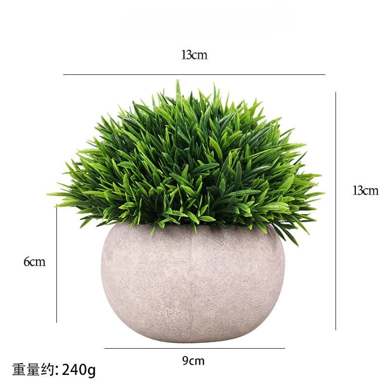Artificial Green Plants Flower Pot Grass Model Simulation Fake Potted Plant Combinations Outdoor Scene Decorations Home Decor